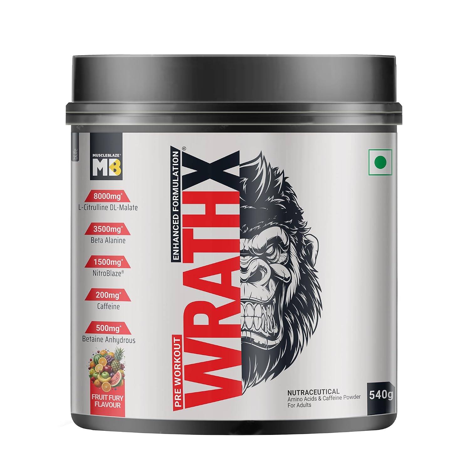 Pre Workout WrathX PUMP Powder