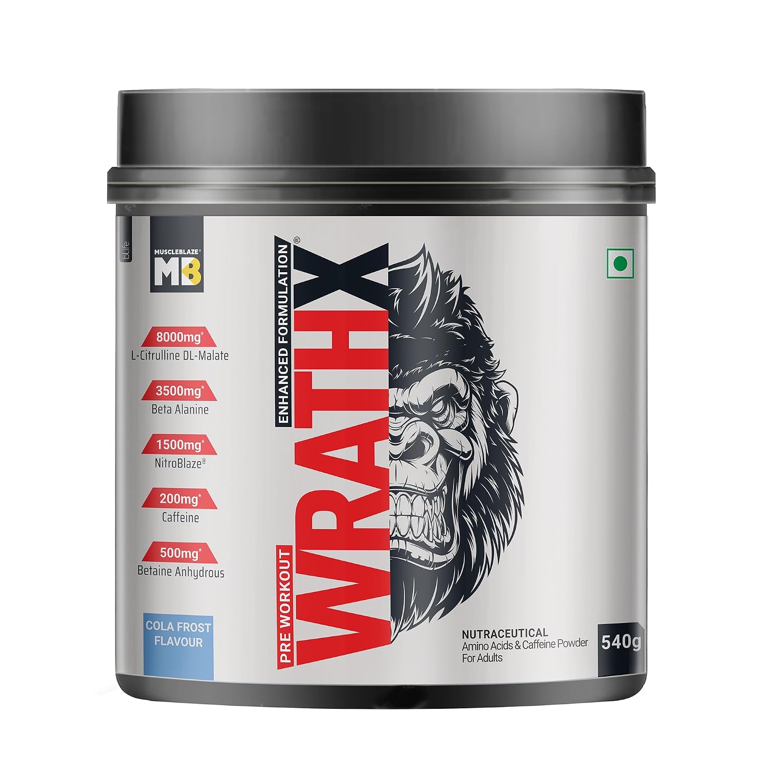 Pre Workout WrathX PUMP Powder